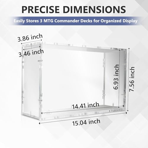 DEDC Premium Acrylic Display Case for Commander Decks