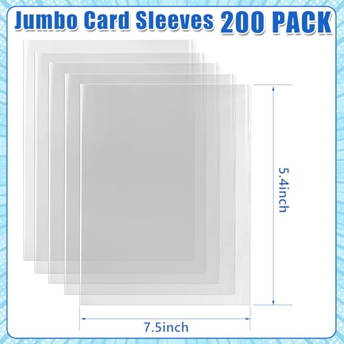 DEDC Archival-Grade Jumbo Card Sleeves for Oversized Collectibles