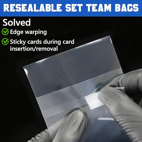 DEDC Professional Resealable Team Bags for Trading Cards