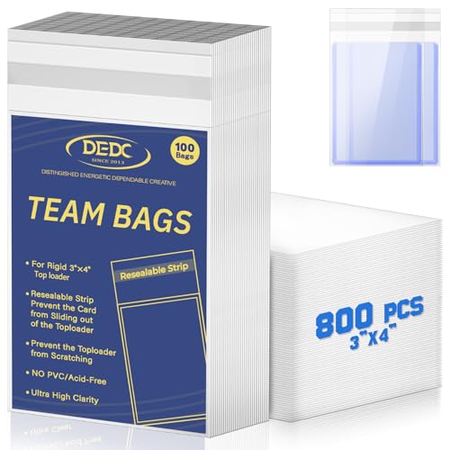 DEDC Professional Resealable Team Bags for Trading Cards
