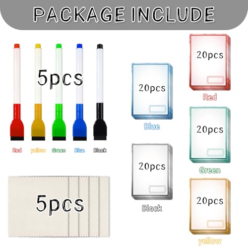 DEDC Premium Erasable Token Kit for Tabletop Gaming