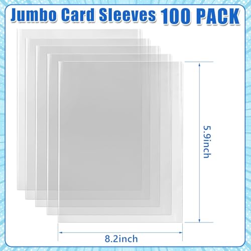 DEDC Archival-Grade Jumbo Card Sleeves for Oversized Collectibles