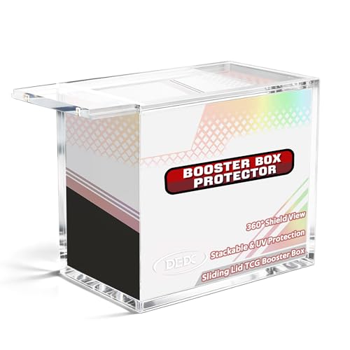 DEDC Premium UV-Protective Acrylic Display Case for Trading Card Sealed Products