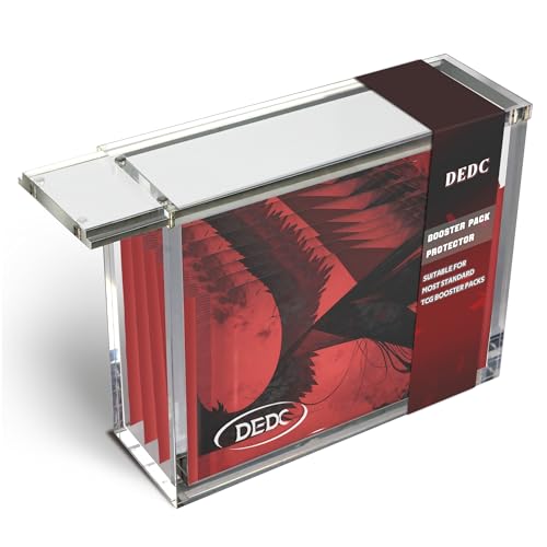 DEDC Premium Acrylic Display Case for Trading Card Booster Packs