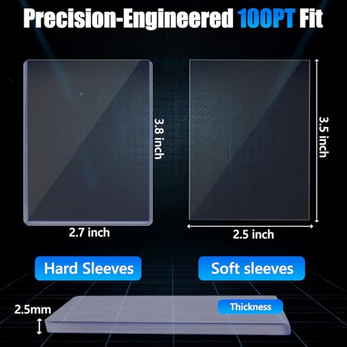 DEDC Professional Rigid Top Loader Card Protection System