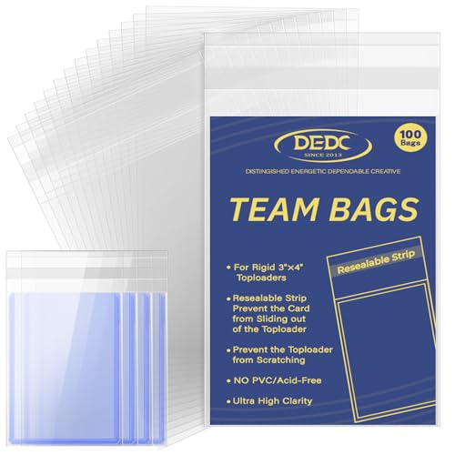 DEDC Professional Resealable Team Bags for Trading Cards