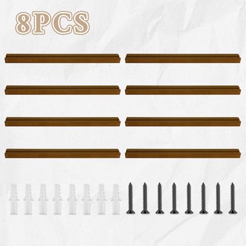 DEDC Premium Wood Grain Wall-Mounted Trading Card Display Ledge