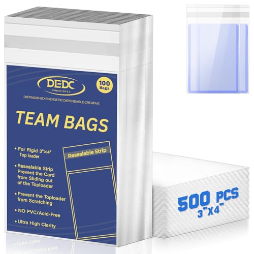 DEDC Professional Resealable Team Bags for Trading Cards