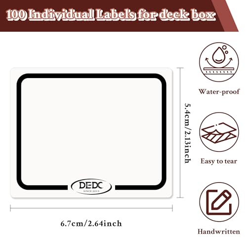 DEDC Reusable Dry-Erase Organizational Labels for TCG Deck Boxes