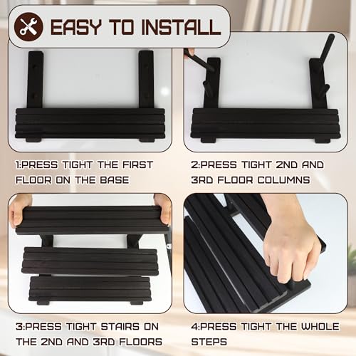 DEDC Premium 3-Tier Wooden Graded Card Display Shelf