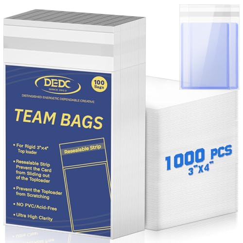 DEDC Professional Resealable Team Bags for Trading Cards
