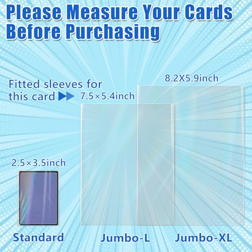 DEDC Archival-Grade Jumbo Card Sleeves for Oversized Collectibles