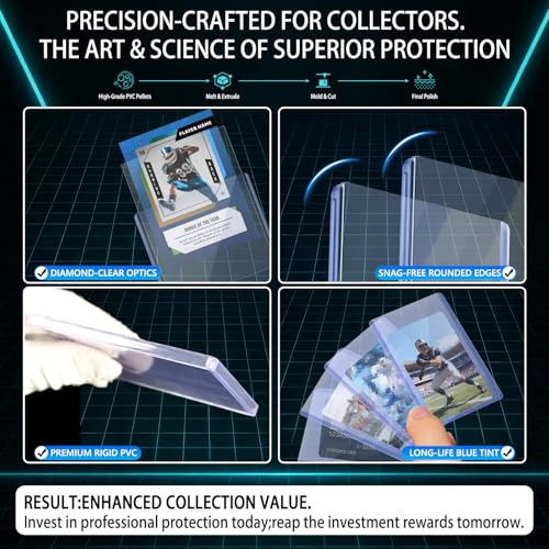 DEDC Professional Rigid Top Loader Card Protection System