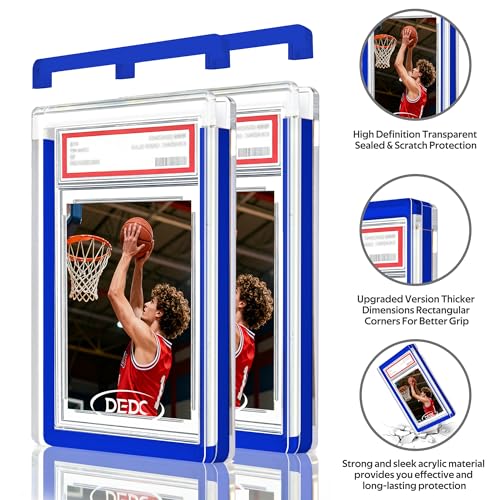 DEDC Premium Magnetic Acrylic Display Case for PSA Graded Cards