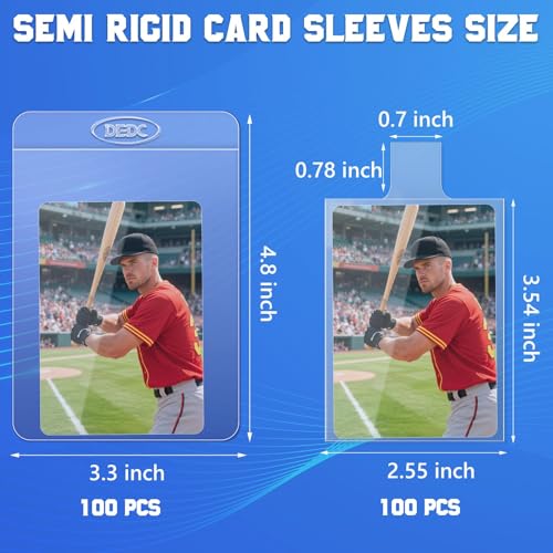 DEDC Professional Semi-Rigid Card Saver & Tabbed Sleeve Bundle