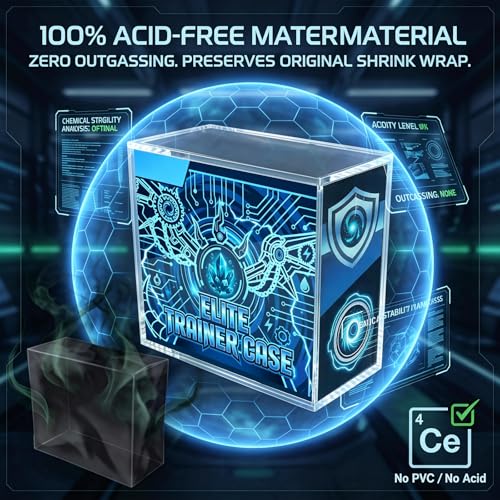 DEDC Premium UV-Protective Acrylic Display Case for Trading Card Sealed Products