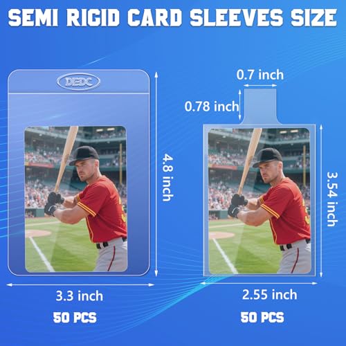 DEDC Professional Semi-Rigid Card Saver & Tabbed Sleeve Bundle