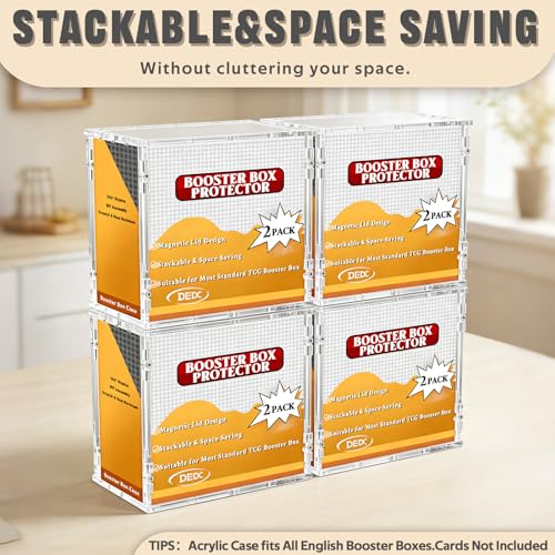 DEDC Professional Acrylic Display Case for TCG Booster Boxes