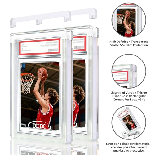 DEDC Premium Magnetic Acrylic Display Case for PSA Graded Cards