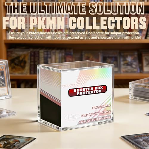 DEDC Premium UV-Protective Acrylic Display Case for Trading Card Sealed Products
