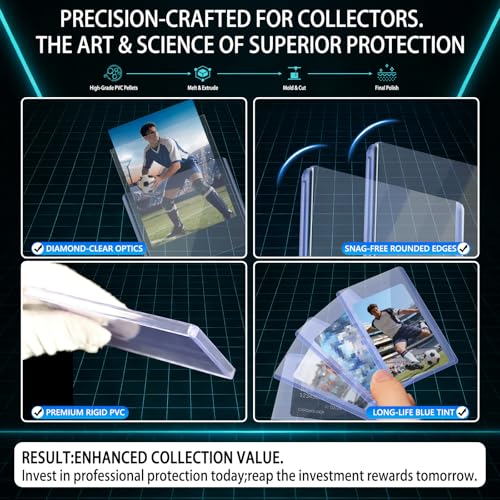 DEDC Professional Rigid Top Loader Card Protection System