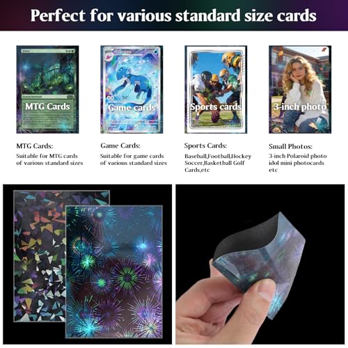 DEDC Premium Holographic TCG Protective Deck Sleeves