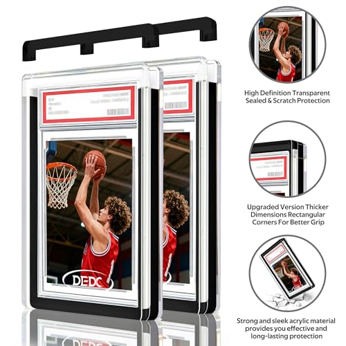 DEDC Premium Magnetic Acrylic Display Case for PSA Graded Cards