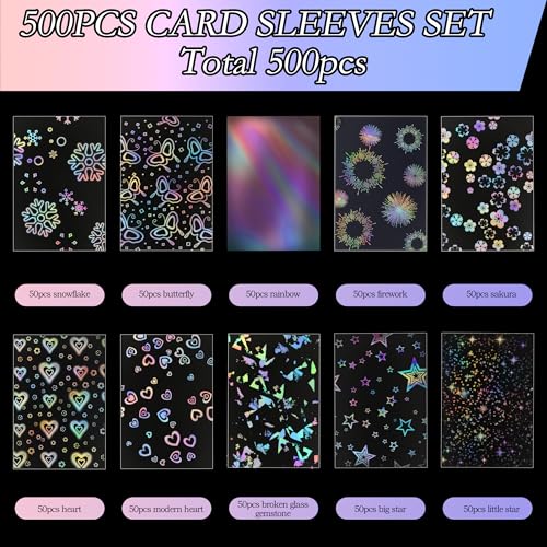 DEDC Premium Holographic TCG Protective Deck Sleeves