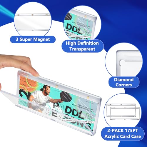 DEDC Professional Magnetic Booklet Card Display Case