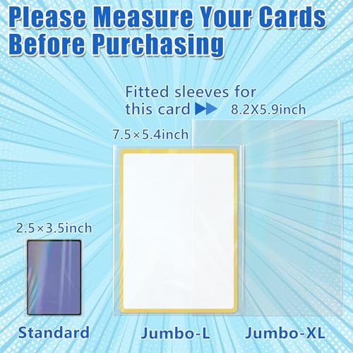 DEDC Archival-Grade Jumbo Card Sleeves for Oversized Collectibles