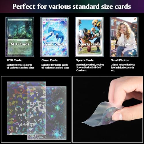 DEDC Premium Holographic TCG Protective Deck Sleeves