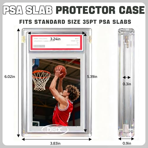 DEDC Premium Magnetic Acrylic Display Case for PSA Graded Cards